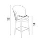 Hanah Home Juego de 2 Taburetes de Bar Antracita y Dorado